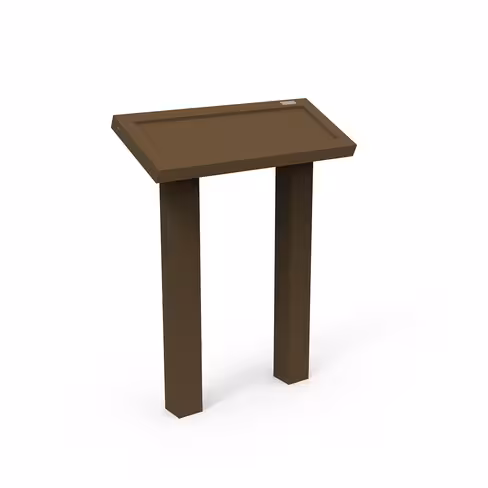 Table d'orientation - lattes plastique recyclé - surface affichage 88x28 cm - coloris standard