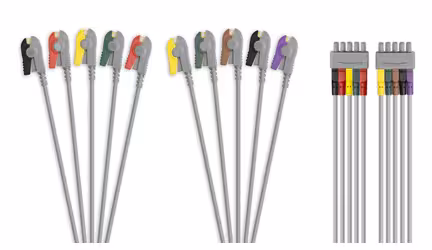 Fouet ECG 10 voies, à pinces, longueur de 1 m