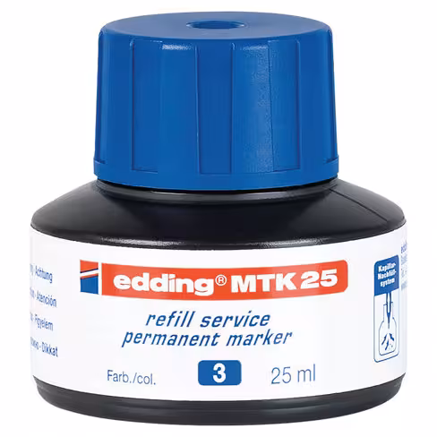 Recharge Edding MTK 25 pour marqueur permanent - bleu