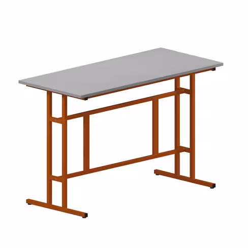 Table d'atelier 155 x 75 cm - h. 100 cm - piétement à dégagement latéral