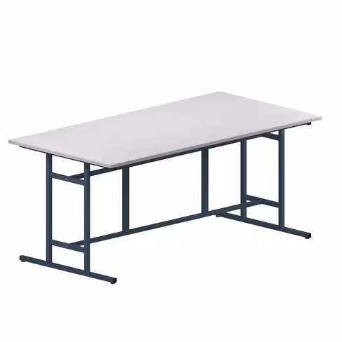 Table d'atelier 100 x 200 cm - h. 85 cm - piétement à dégagement latéral