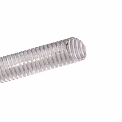 Tuyau d'aspiration semi rigide Opal translucide - 3 m DN 70 demi raccords symétriques - aluminium DN 65 DA 70 sertis