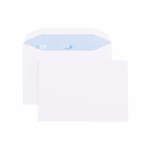 Enveloppe patte trapèze GPV - gommée - 162 x 229 mm - 80 g/m² - blanc - boîte de 500