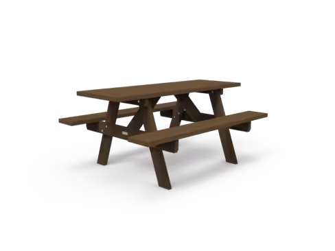 Table de pique nique Forestière Origine - lattes plastique recyclé - l. 180 cm - coloris standard