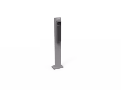 Cendrier Mistral sur poteau plastique recyclé h. 124 cm - fermeture batteuse - 3 l - coloris standard