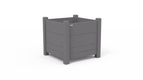 Jardinière carrée Londura - contenance 0,66 m3 - h. 99 x l. 104 cm - plastique recyclé - coloris standard