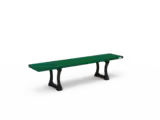 Banquette public Urbain - lattes plastique recyclé - piétement fonte - l. 180 cm - coloris Pigmentek