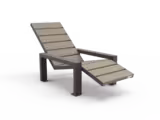 Chaise longue Osmose Harmonie - lattes plastique recyclé - piétement acier - l. 150 cm - coloris standard