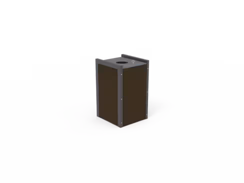 Corbeille porte-sac Harmonie - lattes plastique recyclé - structure acier - 100 l - coloris standard