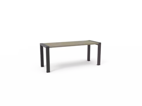 Table de pique-nique Osmose Harmonie - lattes plastique recyclé - piétement acier - l. 198 cm - coloris standard