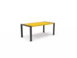 Table Harmonie PMR - lattes plastique recyclé - piétement acier - l. 180 cm - coloris Pigmentek