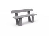 Banc Récréation Nuance - lattes plastique recyclé - l. 120 cm - assise h.38 cm - coloris standard monocolore