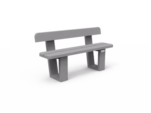 Banc Récréation Nuance - lattes plastique recyclé - l. 120 cm - assise h.38 cm - coloris standard monocolore