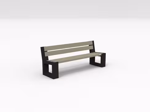 Banc public Matrix Origine - lattes plastique recyclé - l. 194 cm - coloris standard