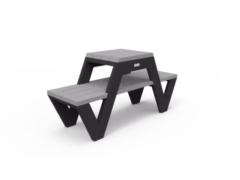 Table de pique nique Pointe - lattes plastique recyclé - l. 153 cm - 2 places - coloris standard