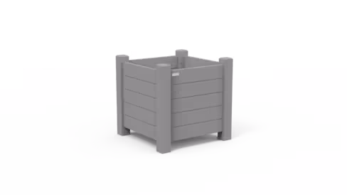 Jardinière carrée Londura - lattes plastique recyclé - contenance 0,35 m3 - coloris standard