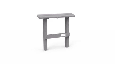 Assis-debout Ubicuity - éco-conçu - plastique recyclé - l. 120 cm - gris argenté