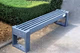 Banquette Ubicuity - éco-conçu - plastique recyclé - l. 188 cm - gris argenté