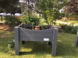 Potager surélevé Ubicuity - éco-conçu - plastique recyclé - l. 1240 x l. 856 - h. 900 mm - gris argenté