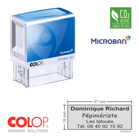 Tampon automatique personnalisé Colop Printer 30 - 47 x 18 mm