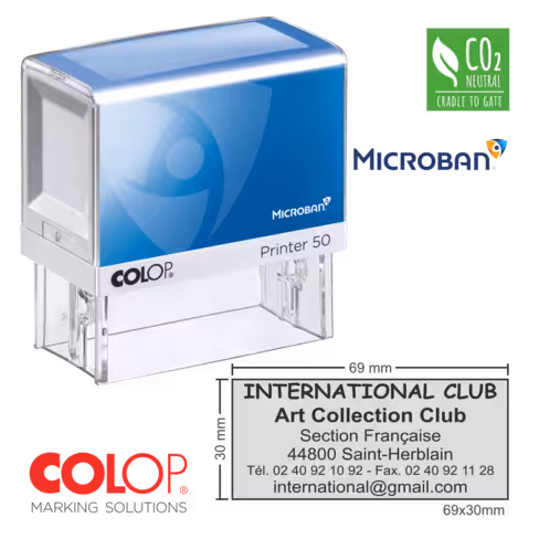 Tampon automatique personnalisé Colop Printer 50 - 69 x 30 mm