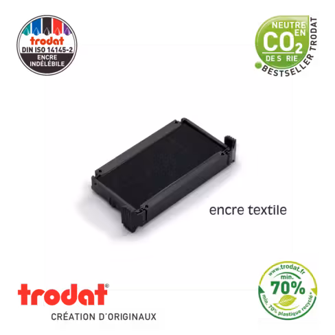 Cassette Trodat 6/4911AT - spécial textile - noir