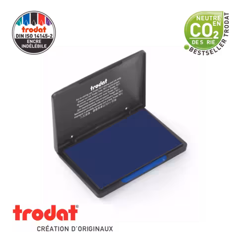 Tampon encreur Trodat 9052 - bleu - 100 x 55 mm