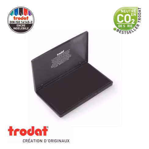 Tampon encreur Trodat 9052 - noir - 100 x 55 mm