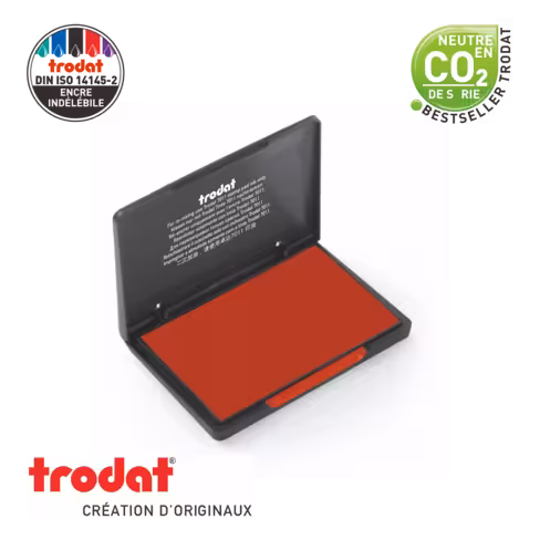 Tampon encreur Trodat 9052 - rouge - 100 x 55 mm