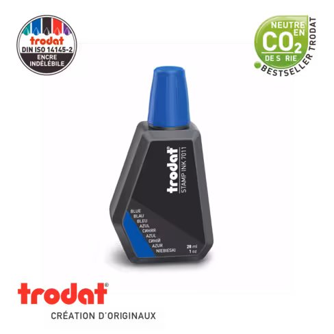 Flacon de recharge à tampon Trodat 406B - bleu - 25 ml