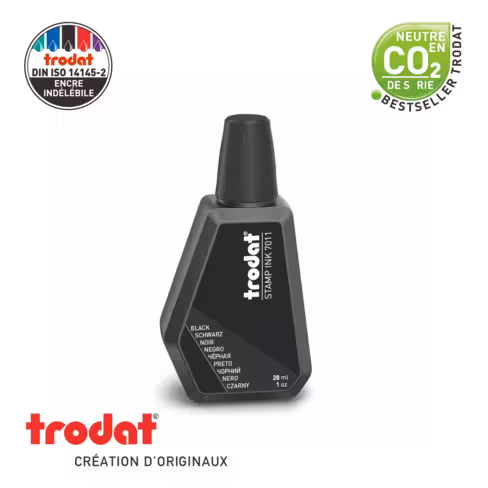 Flacon de recharge à tampon Trodat 406A - noir - 25 ml
