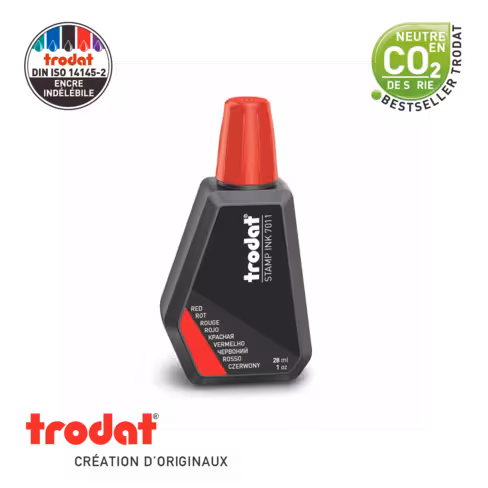 Flacon de recharge à tampon Trodat 406C - rouge - 25 ml