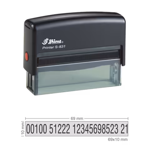 Tampon personnalisé Shiny Printer S-831 - 2 lignes - 70 x 10 mm