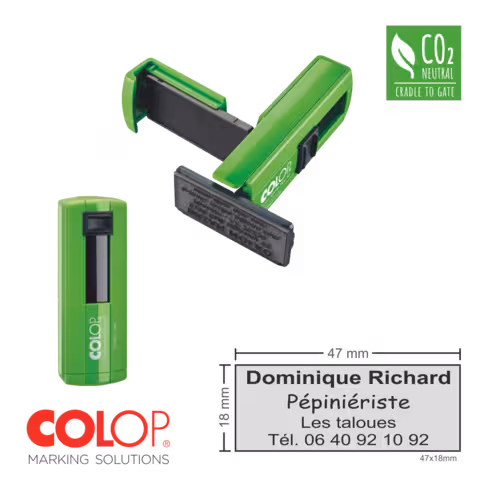 Tampon personnalisé Colop Pocket 30 - 5 lignes - 46 x 17 mm