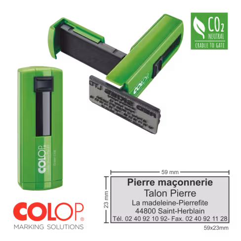 Tampon personnalisé Colop Pocket 40 - 5 lignes - 59 x 23 mm