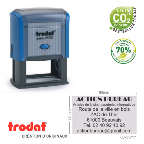 Tampon personnalisé Trodat 4928 Printy - 60 x 33 mm