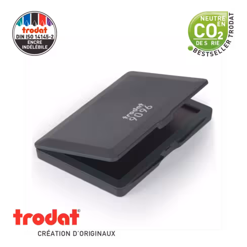 Tampon encreur prise empreinte digitale Trodat 9096A - noir - 130 x 90 mm