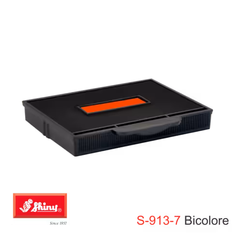 Cassette Shiny S-913-7 - bicolore noir-rouge