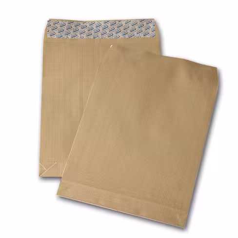 Sac à soufflet - 260 x 330 mm - kraft - 120 g/m² - bande de protection - boîte de 50