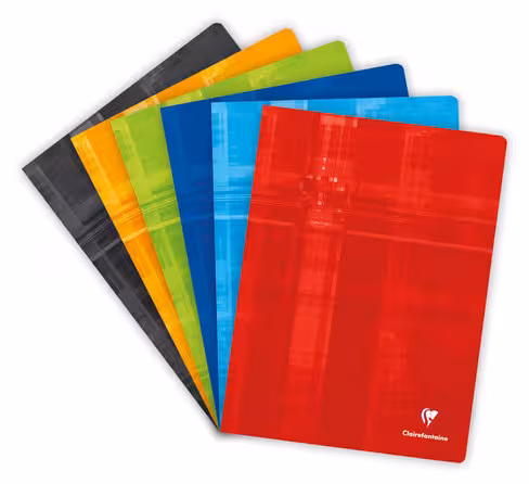 Cahier piqué Clairefontaine 24x32cm - 96 pages - 5 x 5 quadrillé - bleu