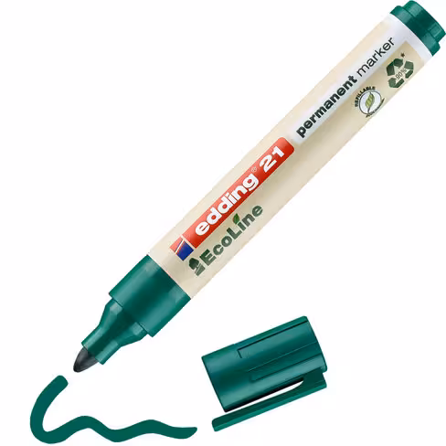 Marqueur permanent Edding 21 EcoLine - 90% recyclé - vert