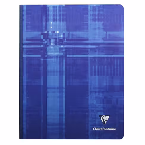 Cahier reliure brochée Clairefontaine 17 x 22 cm - 192 pages réglure 5 x 5
