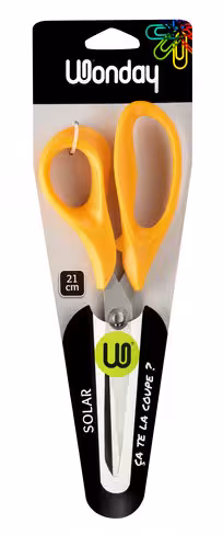 Ciseaux Solar Wonday - anneaux asymétriques - 21 cm