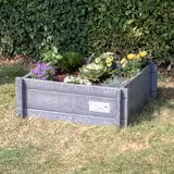 Jardinet pédagogique Ubicuity - éco-conçu - plastique recyclé - carré 800 x 800 mm - gris argenté