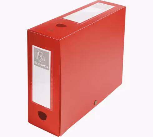 Boîte de classement Exacompta - dos 10 cm - polypropylène - rouge