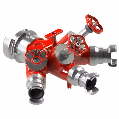 Division à volants - entrée 1 x AR 100 à verrou - sorties 3x DSP 50 sans verrou PN 16