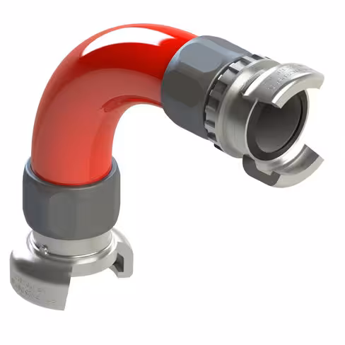 Coude à 90° - entrée 1x DSP 50 à verrou - sortie 1x DSP 50 sans verrou PN 16