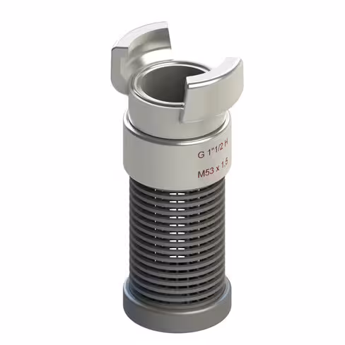 Crépine d'aspiration - raccord symétrique Guillemin 40 sans verrou - avec panier en aluminium