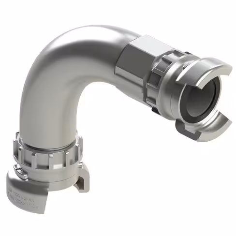 Coude à 90° - entrée 1x DSP 40 à verrou - sortie 1x DSP 40 à verrou PN 25