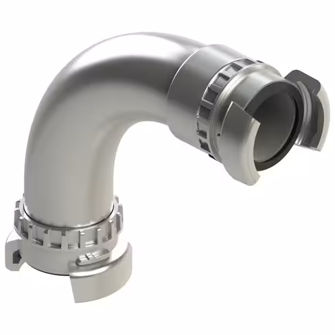 Coude à 90° - entrée 1x DSP 65 à verrou - sortie 1 x DSP 65 à verrou PN 25